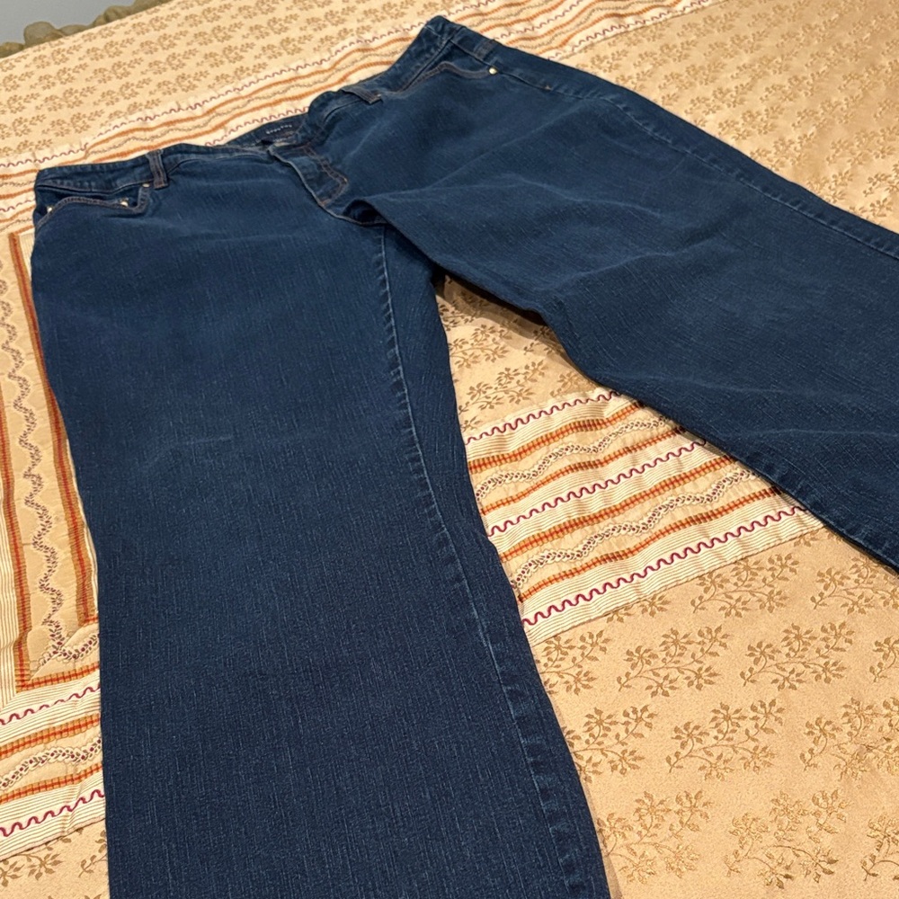 Jones New York Stretch Denim Jeans, Straight Leg, Cotton Blend, Like NEW, 18W